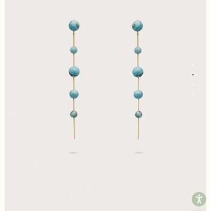 Cult Gaia Gold and Turquoise Beaded Earrings